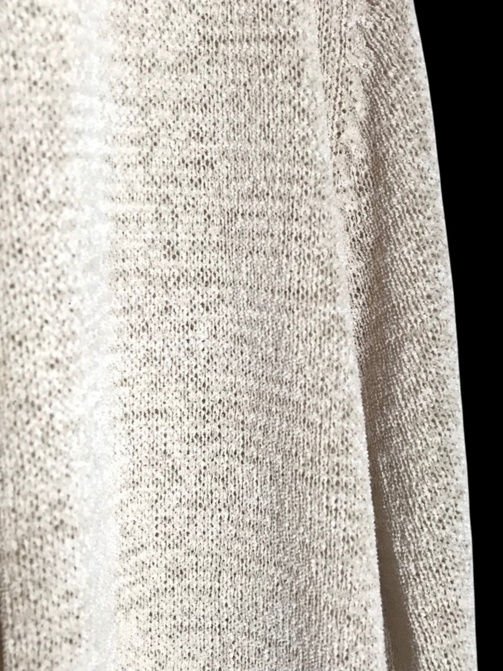 Petite Beige Open Front Knit Cardigan Sweater Size L Lightweight - Picture 5 of 12